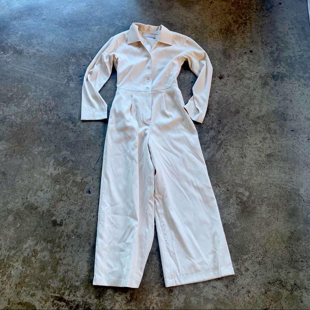 LE 17 Septembre V-Neck Jumpsuit Ivory